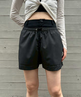 Layered Waist Shorts-PERVERZE-Forget-me-nots Online Store