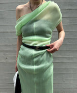 Sheer Gathered Knit Dress-FETICO-Forget-me-nots Online Store