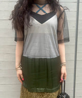 Fringe Tulle Dress-TOGA PULLA-Forget-me-nots Online Store