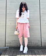 Aged Ancient Column Sweatshort-Aries-Forget-me-nots Online Store