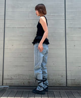 Buttoned Sleeveless Top-rokh-Forget-me-nots Online Store