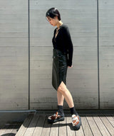 Circle Vinyl Skirt-courrèges-Forget-me-nots Online Store