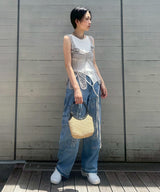 Holy Raphia Bag-courrèges-Forget-me-nots Online Store