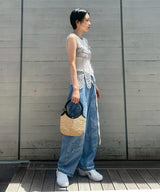 Holy Raphia Bag-courrèges-Forget-me-nots Online Store