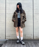 Wrap-Over Waist Mini Skirt-OPEN YY-Forget-me-nots Online Store