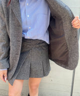 Wool Mini Skirt-Forget-me-nots-Forget-me-nots Online Store