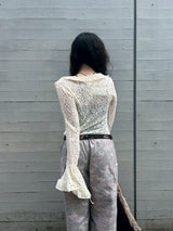 Lace Long Sleeve Blouse-Forget-me-nots-Forget-me-nots Online Store