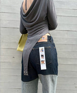 Wave Panelled Pants-kotohayokozawa-Forget-me-nots Online Store