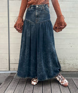 Light Denim Long Skirt-GANNI-Forget-me-nots Online Store