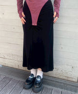 Velvet Tulle Gathered Skirt-FETICO-Forget-me-nots Online Store