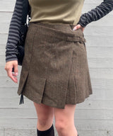 Wool Mini Skirt-Forget-me-nots-Forget-me-nots Online Store
