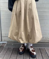 Baloon Pleats Belted Skirt-Forget-me-nots-Forget-me-nots Online Store