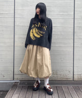 Baloon Pleats Belted Skirt-Forget-me-nots-Forget-me-nots Online Store