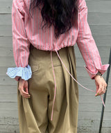 Cropped Tie Back Shirt-HOMME girls-Forget-me-nots Online Store