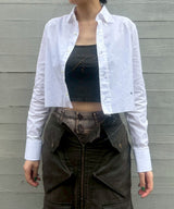 Cropped Shirt (Solid)-HOMME girls-Forget-me-nots Online Store