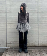 Velvet Strap Zipper Top-LOADINGROOM-Forget-me-nots Online Store