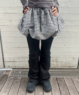 Crinkled Taffeta Check Mini Bubble Skirt-GANNI-Forget-me-nots Online Store