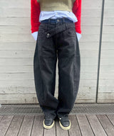 Double Wasit Denim Trousers-Feng Chen Wang-Forget-me-nots Online Store
