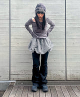 Velvet Strap Zipper Top-LOADINGROOM-Forget-me-nots Online Store