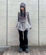 Velvet Strap Zipper Top-LOADINGROOM-Forget-me-nots Online Store