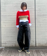 Double Wasit Denim Trousers-Feng Chen Wang-Forget-me-nots Online Store