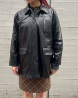Fake Leather Jacket-Forget-me-nots-Forget-me-nots Online Store