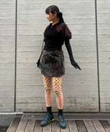 Slashed Denim Skirt-LOADINGROOM-Forget-me-nots Online Store