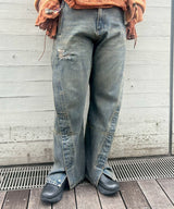 Unisex Twisted Zipper Pocket Jeans-Andersson Bell-Forget-me-nots Online Store