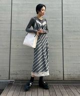 Flower-Embossed Tote Bag Fmn Exclusive-FETICO-Forget-me-nots Online Store