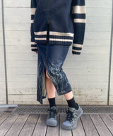 Gradient Tie Dye Denim Skirt-Feng Chen Wang-Forget-me-nots Online Store