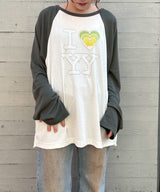 I Love Yy Raglan Tee-OPEN YY-Forget-me-nots Online Store