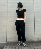 Gathered Mini Tee With Corset-Forget-me-nots-Forget-me-nots Online Store