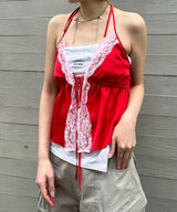 Satin Lace Camisole-Forget-me-nots-Forget-me-nots Online Store