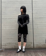 モデル身長:160cm / カラー:Black / サイズ:F
