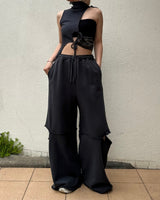 Rib Bandeau Bra-Forget-me-nots-Forget-me-nots Online Store