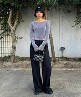 Wild Puffy Knit Bucket Hat-Marine Serre-Forget-me-nots Online Store