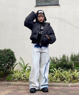 Wide Denim Jean - Waisted-Charles Jeffrey Loverboy-Forget-me-nots Online Store