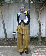 Pleats Mini Skirt-Forget-me-nots-Forget-me-nots Online Store