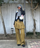 Pleats Mini Skirt-Forget-me-nots-Forget-me-nots Online Store