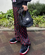 Moon Printed Flou Drawstring Trousers-Marine Serre-Forget-me-nots Online Store