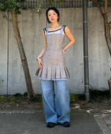 Pleated Mini Dress-Charles Jeffrey Loverboy-Forget-me-nots Online Store