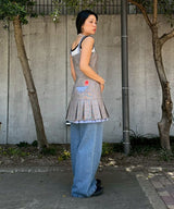 Pleated Mini Dress-Charles Jeffrey Loverboy-Forget-me-nots Online Store