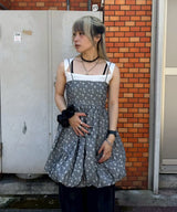 Acetate Jacquard Strap Mini Dress-GANNI-Forget-me-nots Online Store