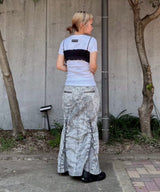 Pigment Dye Skirt-Forget-me-nots-Forget-me-nots Online Store