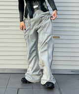 Unisex Layered Wide-Leg Sweatpants-Andersson Bell-Forget-me-nots Online Store