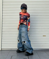 Creature Print Jersey Top-Feng Chen Wang-Forget-me-nots Online Store