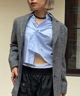 Cropped Shirt (Solid)-HOMME girls-Forget-me-nots Online Store