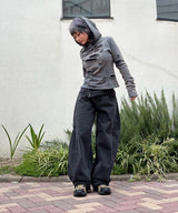 Double Wasit Denim Trousers-Feng Chen Wang-Forget-me-nots Online Store