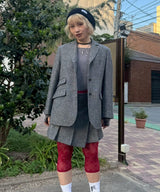 Wool Mini Skirt-Forget-me-nots-Forget-me-nots Online Store