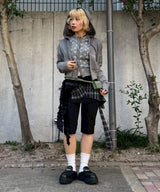 Moon Jacquard Knit Fitted Cardigan-Marine Serre-Forget-me-nots Online Store